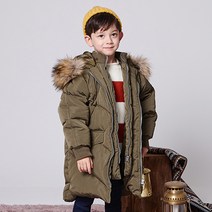 위시키즈 아동용 브이롱 다운 파카