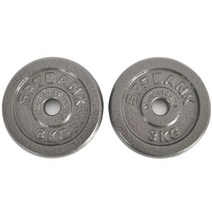 스포뱅크 역기원판 2p, 3kg, 다크그레이
