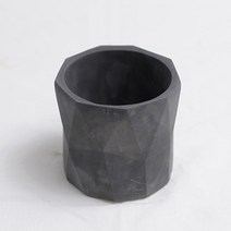 RYMD 폴리곤 시멘트 화분, 블랙
