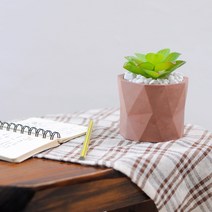 RYMD 폴리곤 시멘트 화분, 브라운