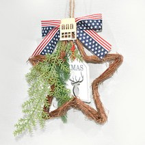 데코코마니 크리스마스 리본 리스 25cm 벽장식 트리 JO-XLES007, 혼합 색상