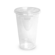 마켓맨 테이크아웃 투명컵 709ml + 플랫뚜껑 세트, 1개입, 100개