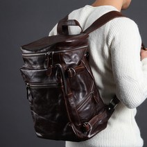 남성용 소가죽 캐쥬얼 백팩 L8363
