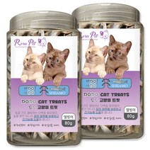로라펫 너도나도 DODO 고양이 트릿 80g, 열빙어, 2개