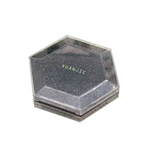 콩 육각샤이닝 콘택트렌즈 케이스, 블랙, 1개