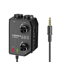 코미카 XLR 마이크 & 6.35mm to 3.5mm 변환 프리앰프 어댑터, LINKFLEX AD3, 1개