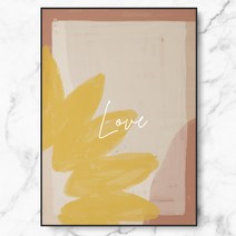 RYMD Love Sunflower 메탈 액자, 블랙