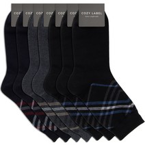 코지라벨 남성용 아가일 포인트 신사양말 블랙 3족 + 그레이 2족 + 네이비 2족 MA세트