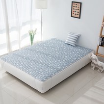 아잠 순면 자연섬유 선염 침대 방수 패드, 별그레이