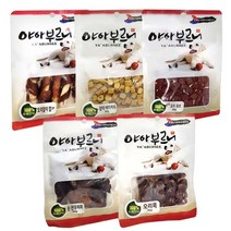 야아부르니 강아지 수제간식 B세트, 순한우허파, 황태베이커리, 오리말이껌, 유황오리큐브, 오리목뼈, 1세트