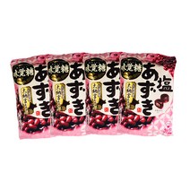 UHA 미카쿠도 시오 아즈키 캔디 팥 사탕, 105g, 4개
