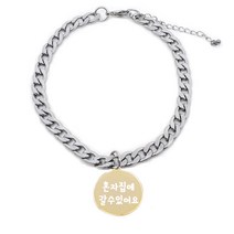 펫츠룩 써지컬 반려동물 체인A 원형 혼자집에갈수있어요, 골드