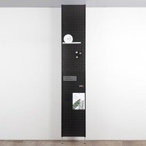 타공판 인테리어 철제파티션 40cm 결합형 120cm + 120cm, 블랙