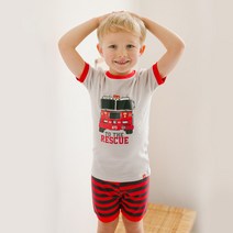 배냇베이비 아동용 레드트럭 반팔실내복