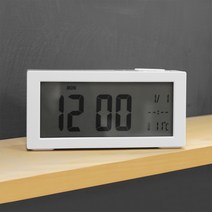 키다리 스마트 스퀘어 디지털 탁상 시계, 화이트