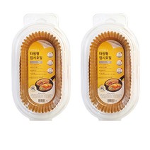 자연에서온종이호일 타원형 접시호일 골드 165 x 75 x 40 mm 50p, 2개
