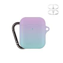 머큐리 그라데이션 디자인 키링 에어팟 케이스 + 철가루 방지 스티커, 그라데이션07