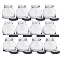 플라스틱 블랙캡 잼병 타원 IS250, 240ml, 12개