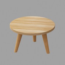 유앤미 원목 다용도 좌식 원형 테이블 ZZ011 S 40 x 33 cm, 베이지