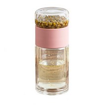 칼딘 더블월 글라스 티 텀블러 DGT-01, 핑크, 200ml