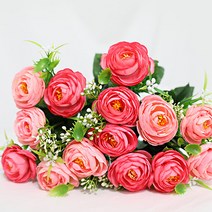 조아트 조화 성묘꽃 12대 나난장미 3p, 핑크