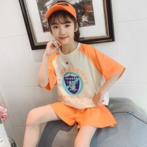 엔젤아이 여아용 레드 배색 치마 바지 상하복세트