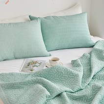 이니띠움 피그먼트 파스텔 시어서커 이불 겸 패드, 민트