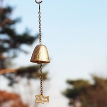 이앤 핸드메이드 홈인테리어 소품 풍경 바람 벽타작 황동 문종