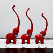 코긴 코끼리 오브제 3종세트 12, 빨강