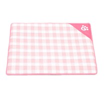 파스텔펫 반려동물 체크 쿨매트, 핑크