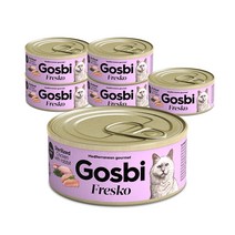 고스비 어덜트 프레스코 캣 간식캔 6p, 닭고기토끼고기, 70g, 6개
