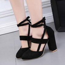 올나인 여성용 볼드 스타일 체크 교차 스트랩 샌들