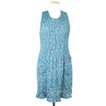 해피툴 베리플라워 주름 앞치마, 블루, 1개