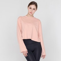에이치머스 여성용 오버핏 래쉬가드 상의, 핑크