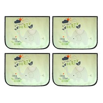 블럭마트 차량용 자석 햇빛가리개, 코끼리, 4개