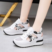 여성용 스니커즈 타입 쉬폰쿠션샌들