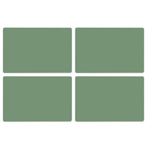 큐레이션 실리콘 무지 사각 식탁매트 4p, 카키, 가로 40cm x 세로 26.8cm x 두께 1.5mm