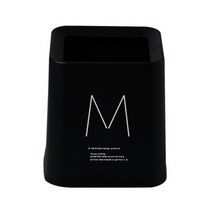 이중 사각 M 테이블 미니 휴지통, 블랙, 1개