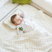 에시앙 쿨매쉬 래빗 쿨매트 + 쿨베개 유아동 침구세트, 아이보리