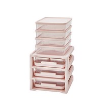 씨밀렉스 냉장고 소분 정리 납작 선반 + 트레이 3p + 납소 대 4p + 중 4p + 소 4p 세트 핑크, 1세트