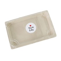 펄프용기 EG-1.5B 100p + 맛있게드세요 스티커 화이트원형 100p, 1세트