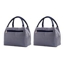 알럽홈 트로피컬프린팅 방수 보온보냉가방 2p, 네이비