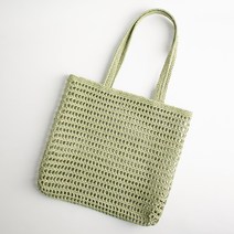 야나 라탄 데일리 네트백 뜨개질 DIY패키지, 1세트, 48 그린티라떼