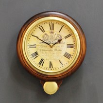 저소음 레트로 로럴 P 라이온 벽시계 krod029 + 건전지, 혼합색상