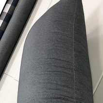 새계절 순면 대형 등쿠션 국산솜포함, 블랙 그레이