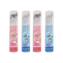 아이비스 붓 + 팔레트 4본 세트 CR10136_7 2종 x 2p, 블루, 핑크, 1세트