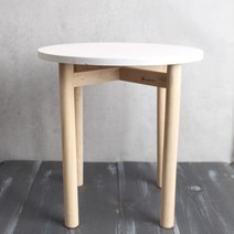 원형 스탠드 미니 다용도 테이블 대 H38, 화이트