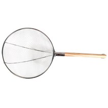 성광 주방 나무손잡이 굵은망 뜰채 특, 혼합색상, 1개
