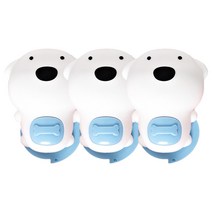 블럭마트 강아지 도어 스토퍼, 블루, 3개