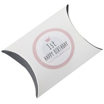 반달상자 미니 땡큐 100p + 파스텔 첫돌 스티커 100p, 화이트(상자), 핑크(스티커), 1세트